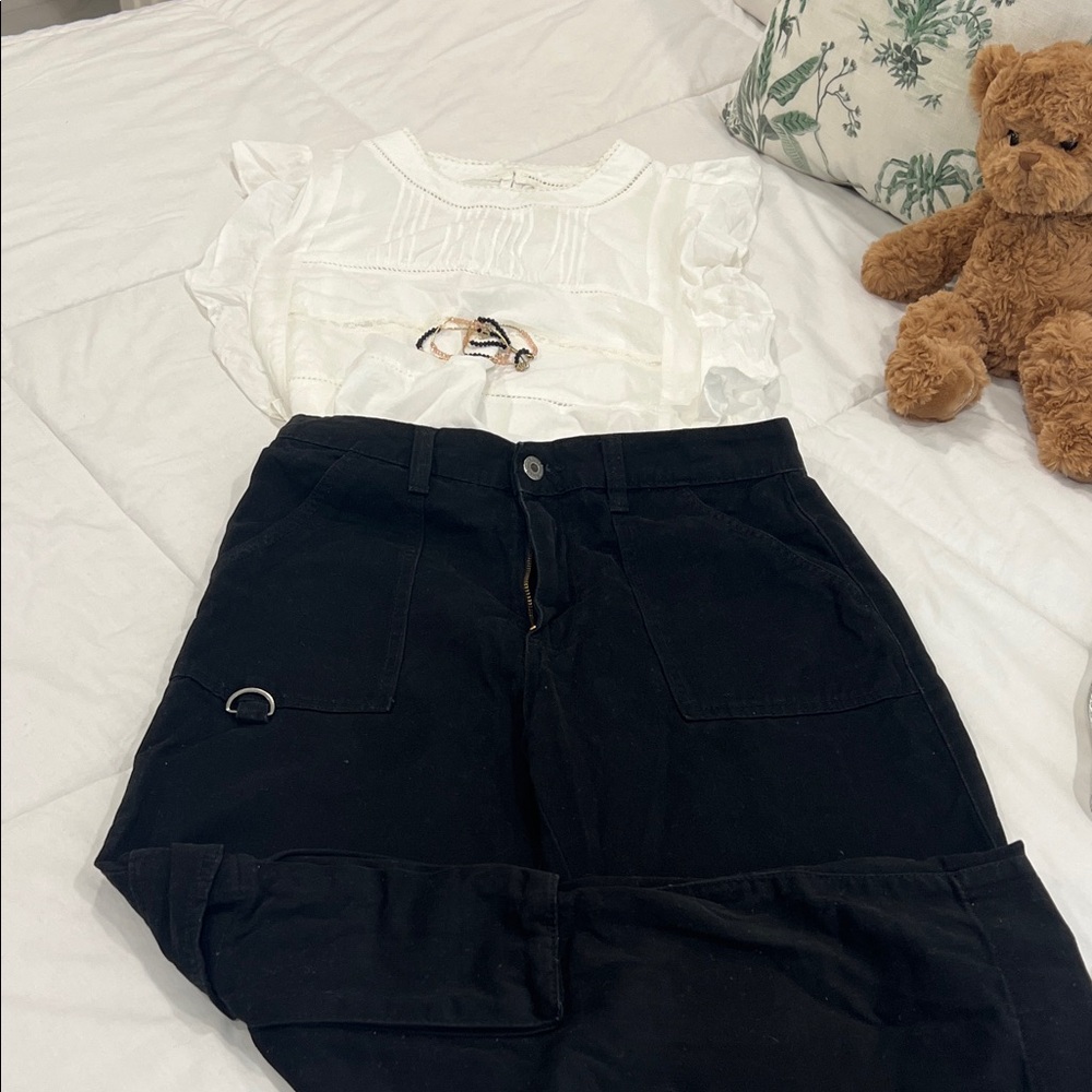 Black Cargo Pants - Picture 11 of 14